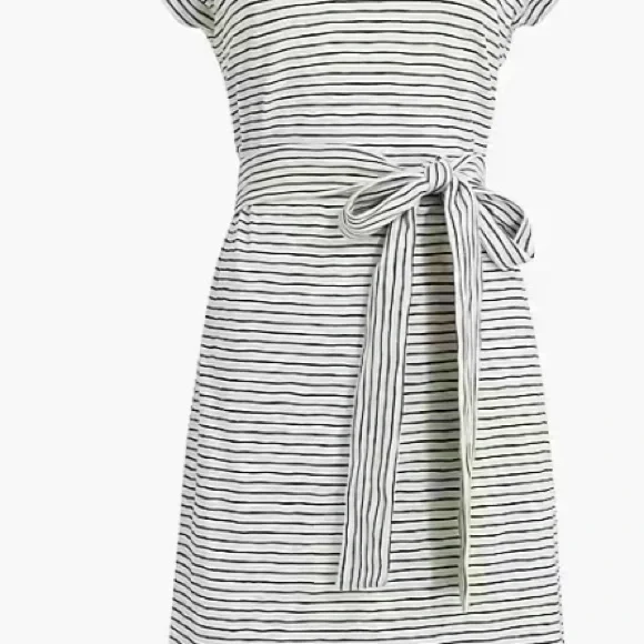 J. Crew Factory Striped Tie-Waist Mini Dress - Picture 6 of 6